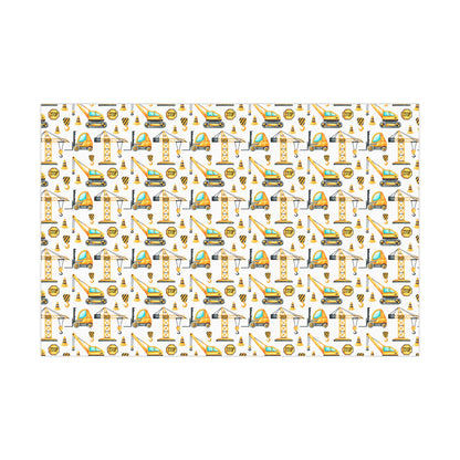 Construction Zone Wrapping Paper