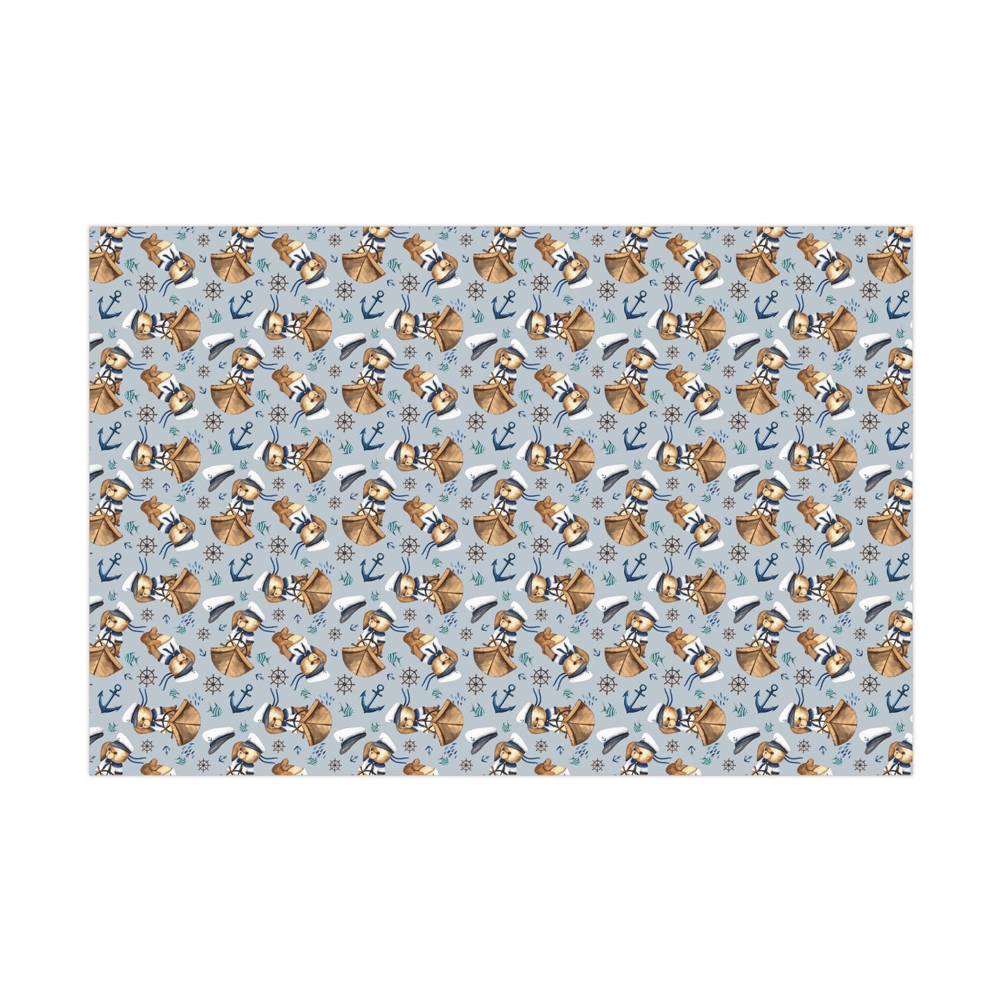 Sailor Teddy Bear Wrapping Paper