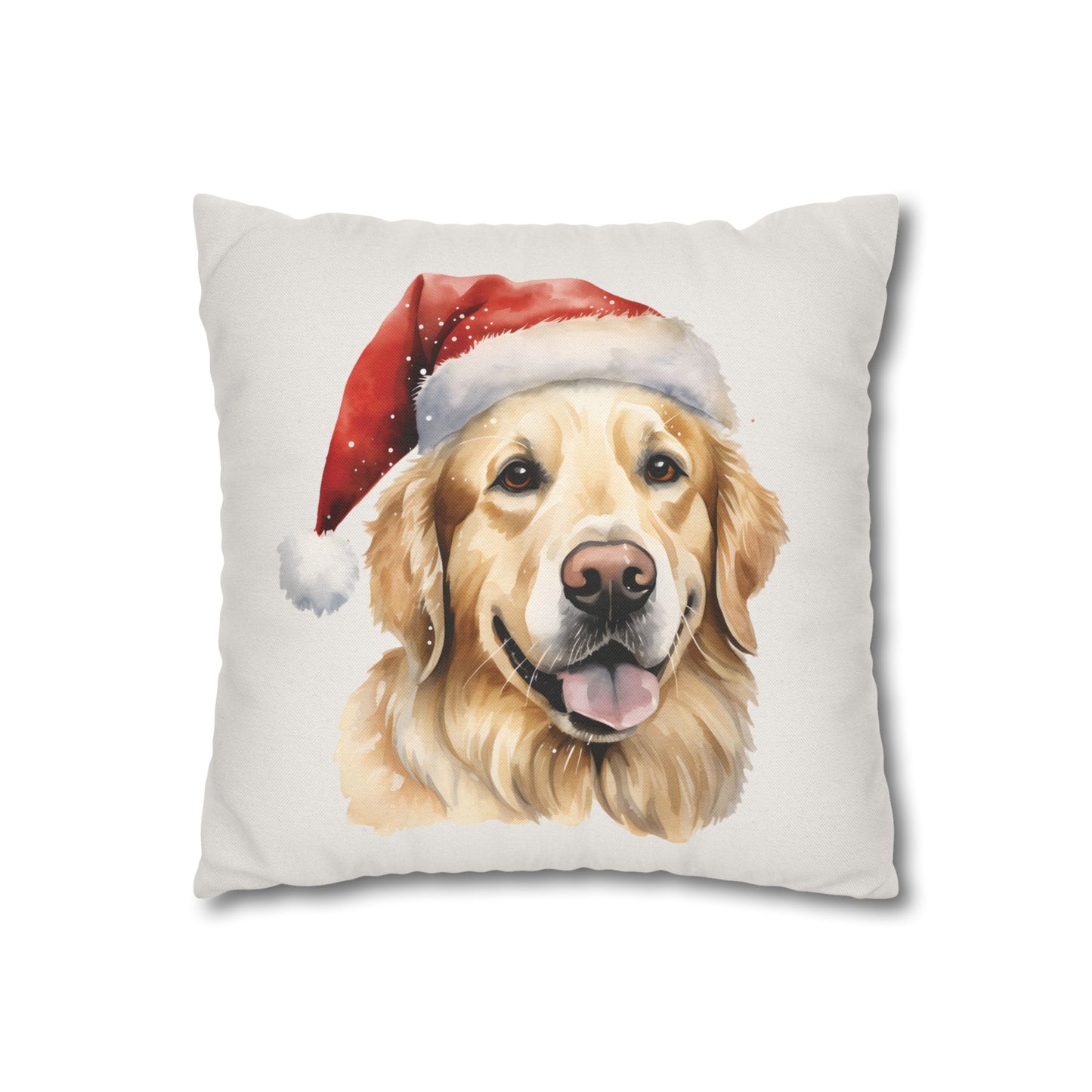 Golden Retriever Christmas Throw Pillow Cover