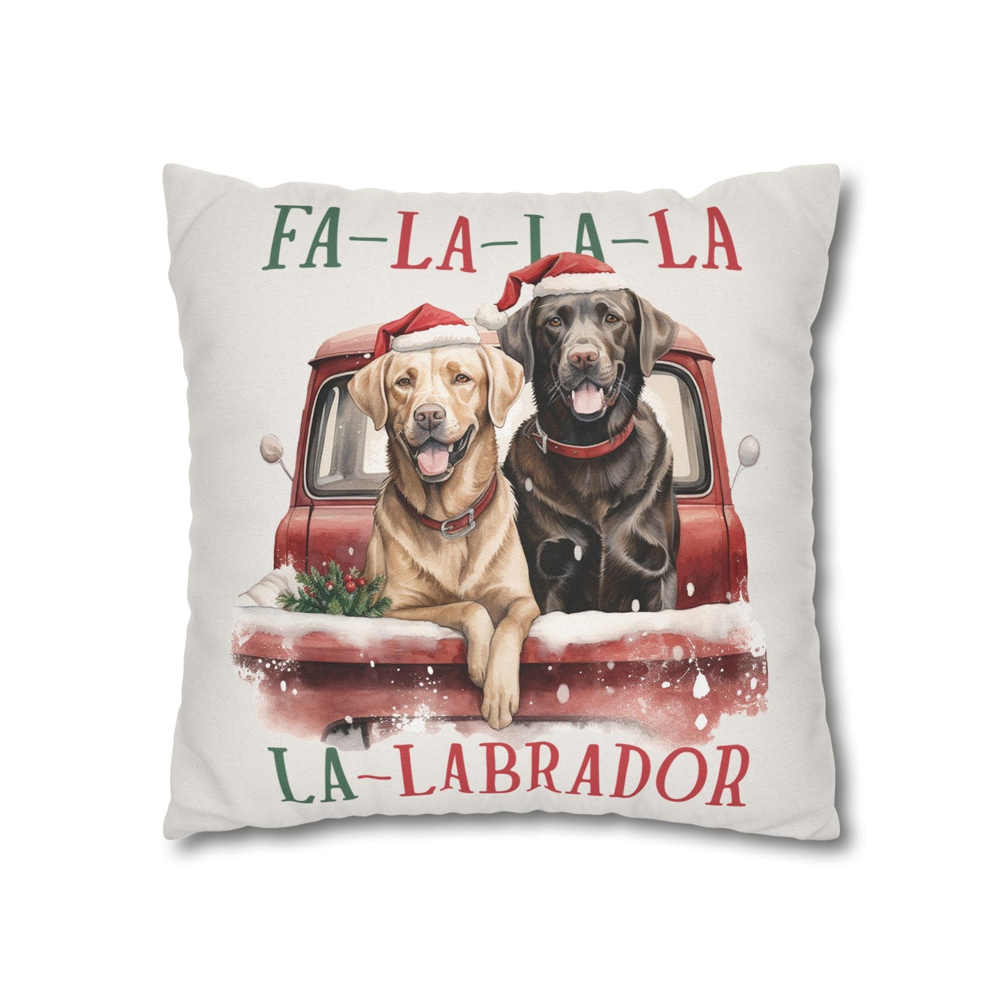 Labrador Retriever Christmas Throw Pillow Cover