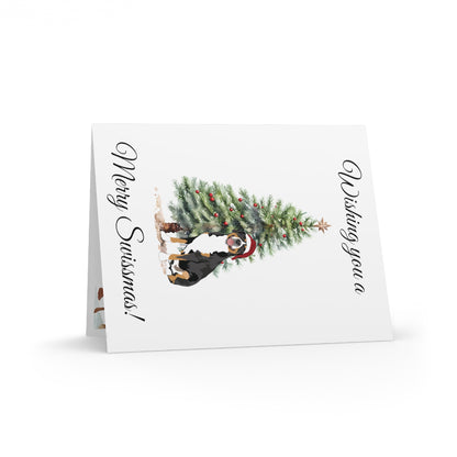 Greater Swiss Mountain Dog Christmas Greeting cards (8, 16, and 24 pcs), No text inside