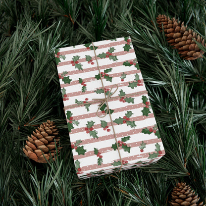 Christmas Holly Wrapping Paper