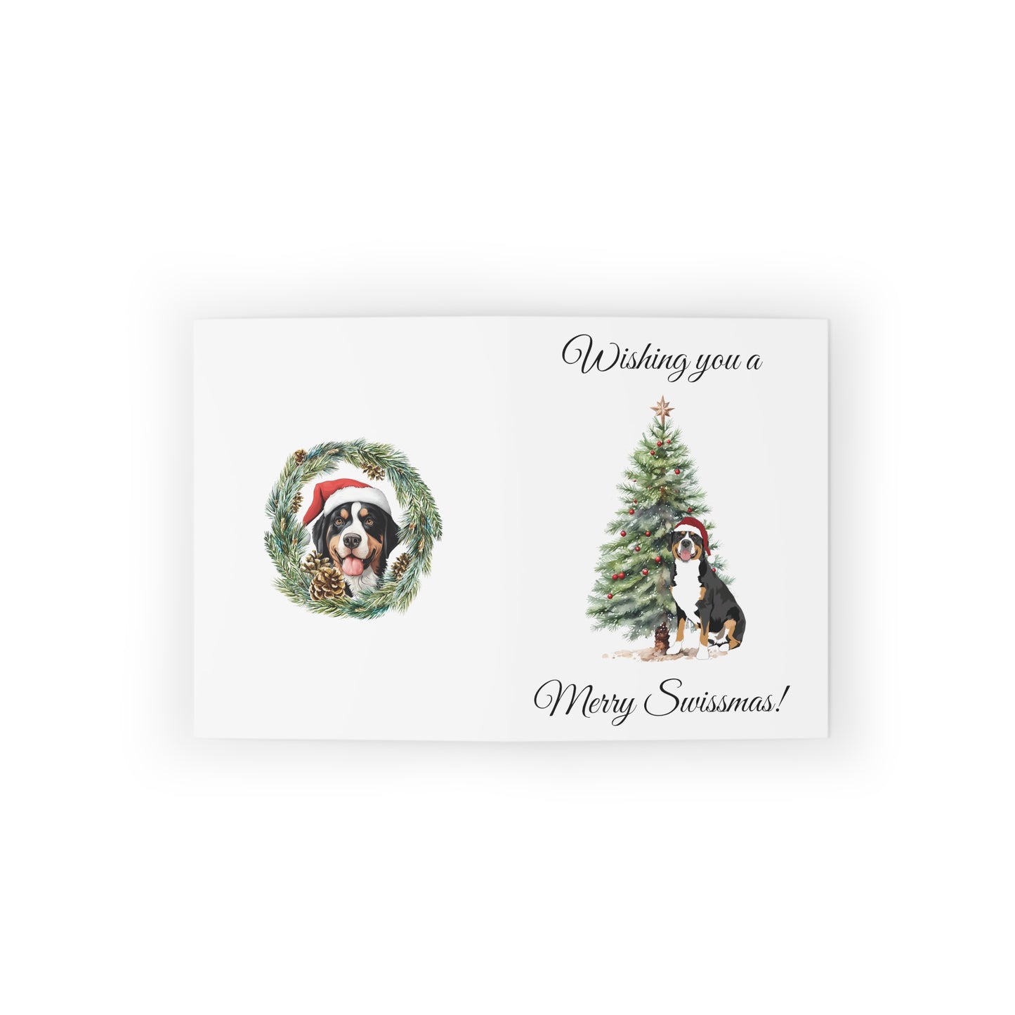 Greater Swiss Mountain Dog Christmas Greeting cards (8, 16, and 24 pcs), No text inside