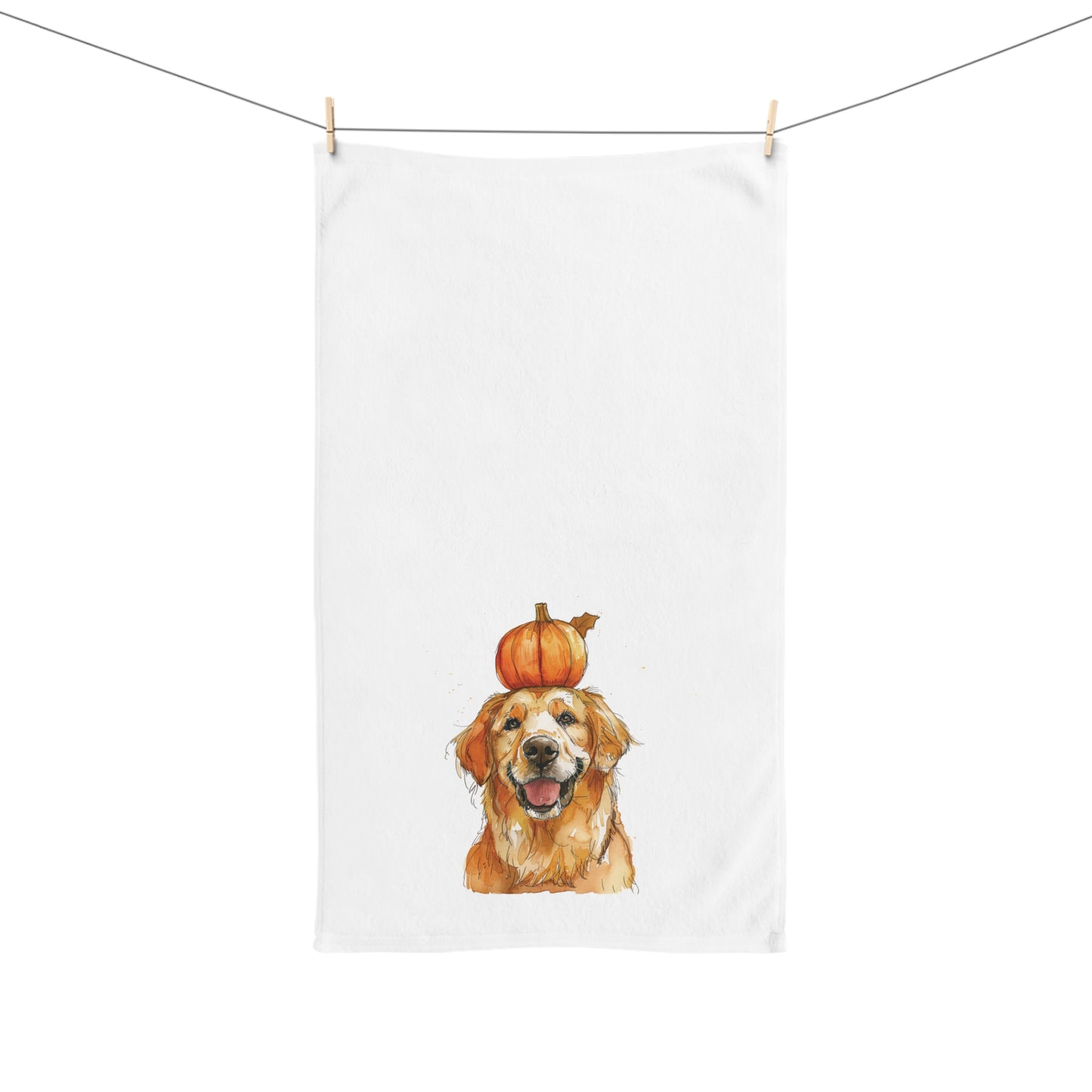 Golden Retriever Fall Hand Towel