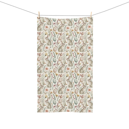 Easter Spring Rabbits Hand Towel for Kitchen and Bath, Bunnies, Spring Home Decor, Easter, Cottage style