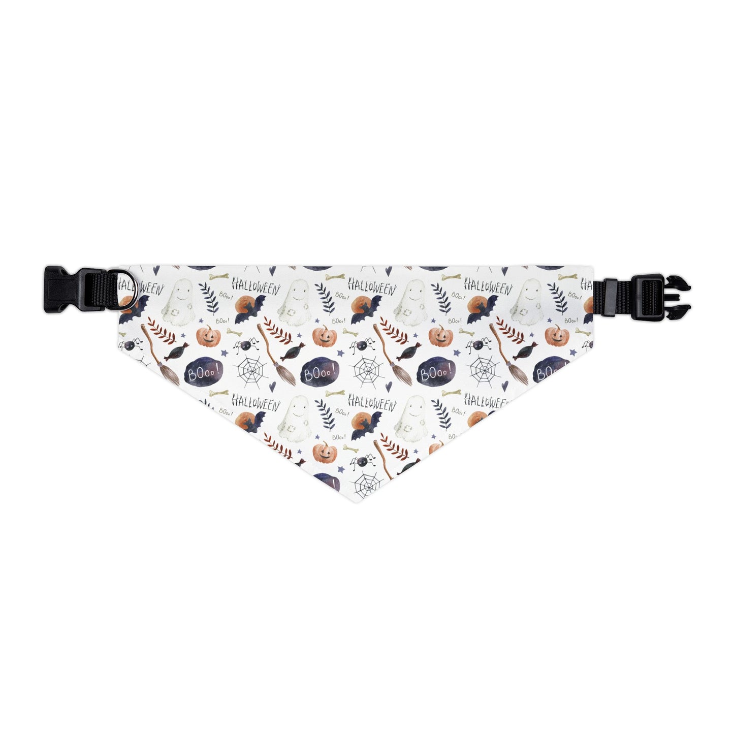 Halloween Pattern Dog Bandana with Collar