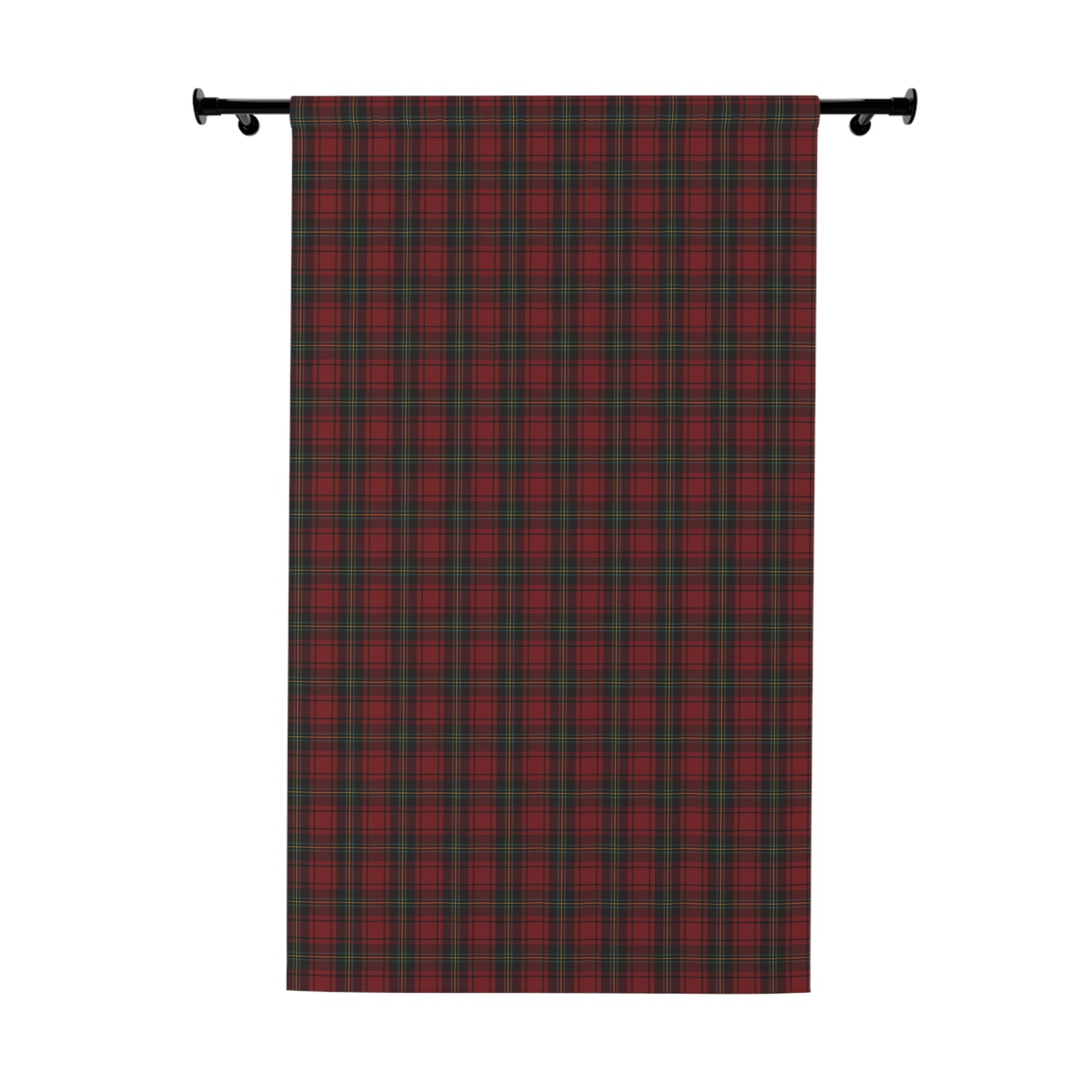 Christmas Tartan Plaid Window Curtain, Premium Blackout Window Curtains (1 Piece), Christmas Home Decor, Holiday Home, Ralph Lauren Inspired