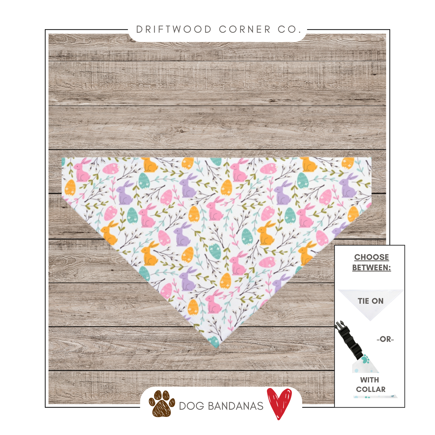 Copy of Copy of Easter Dog Bandana, Spring Dog Apparel