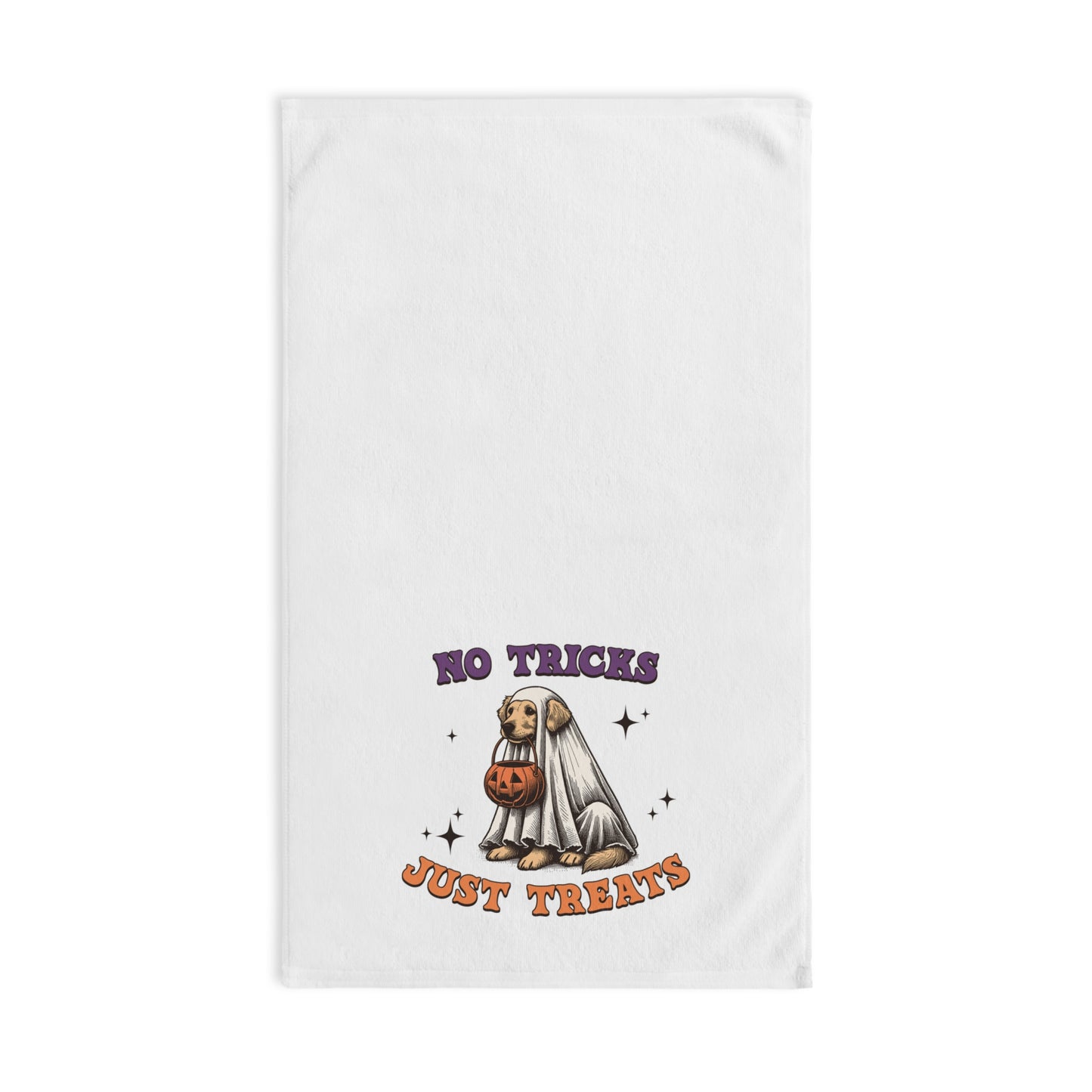 Funny Dog Trick or Treat Hand Towel