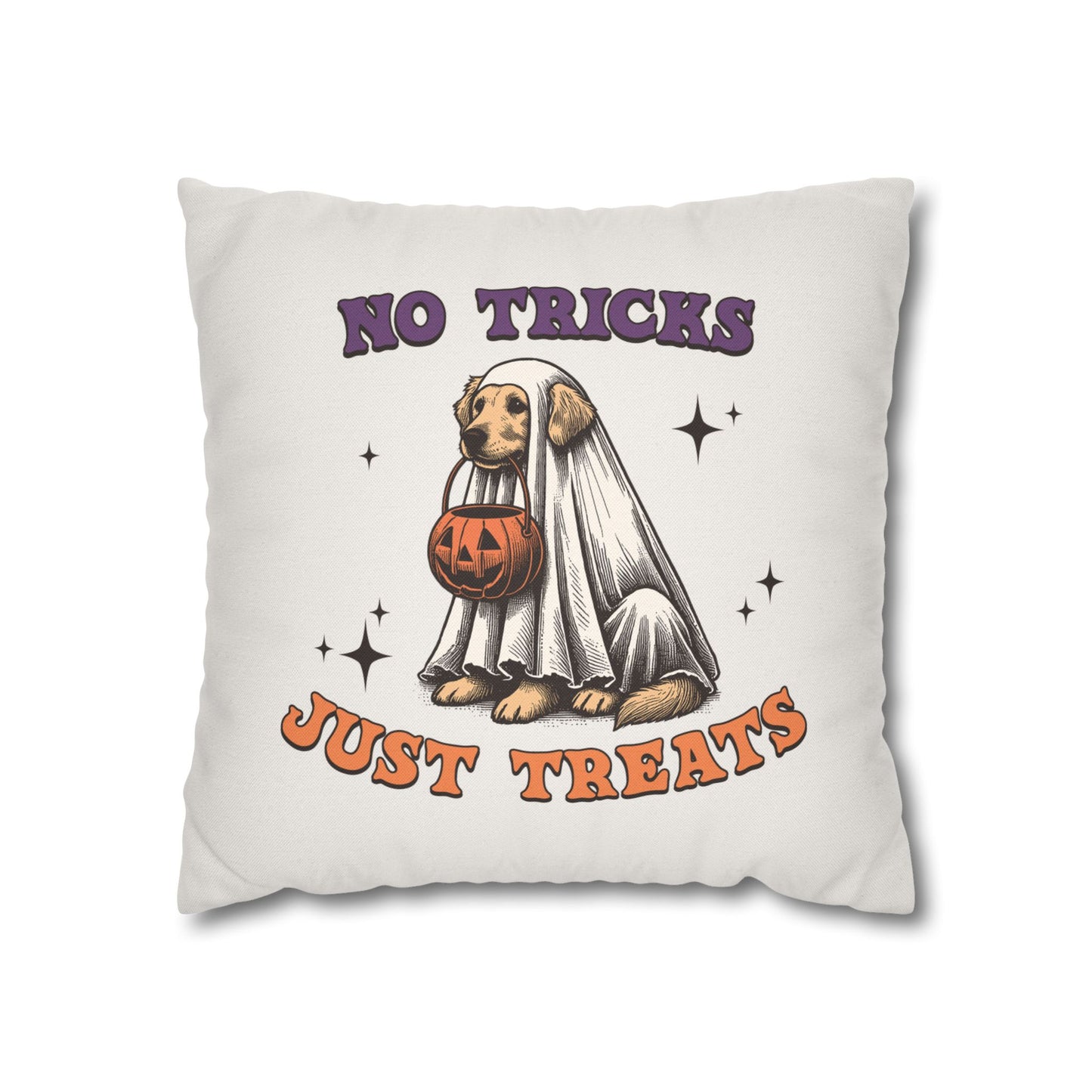 Halloween Dog Trick or Treat Pillow Cover