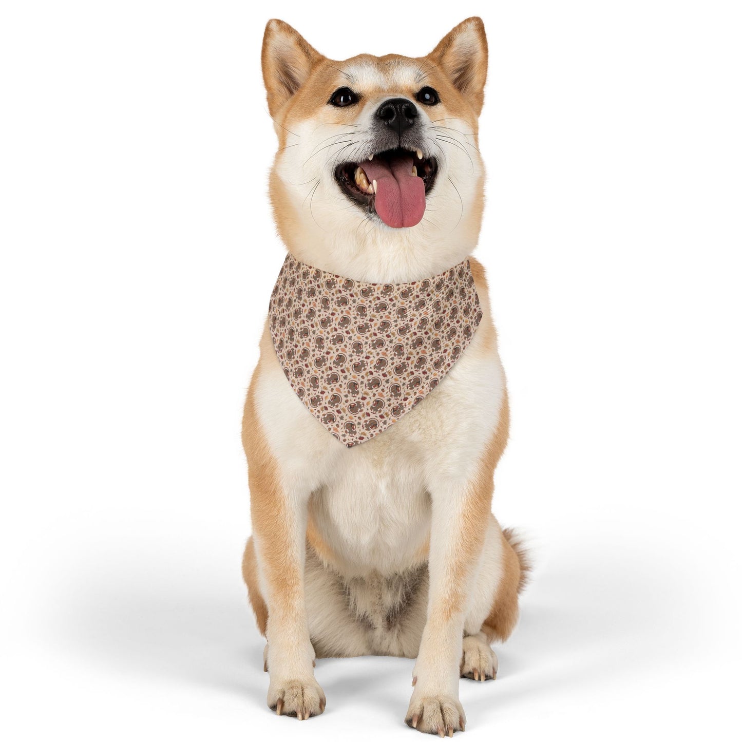 Thanksgiving Turkeys Dog Bandana with Collar