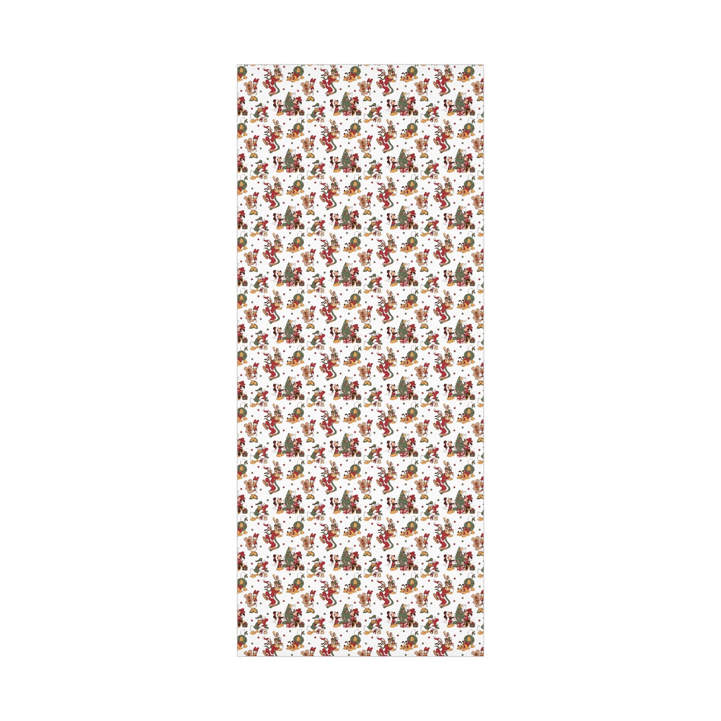 Vintage Retro Children's Mouse Christmas Wrapping Paper, Classic Christmas Gift Wrap Roll, Holiday Gift Wrap, Christmas Paper