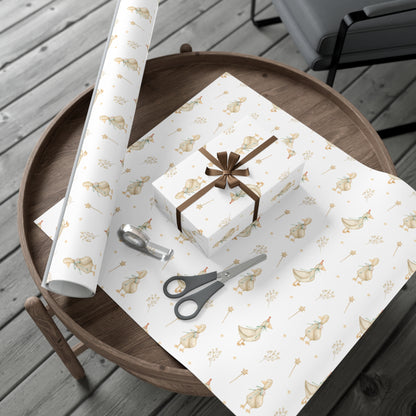 Goose Birthday Baby Shower Wrapping Paper, Baby Shower Gift Wrap Roll, Birthday Gift Wrap