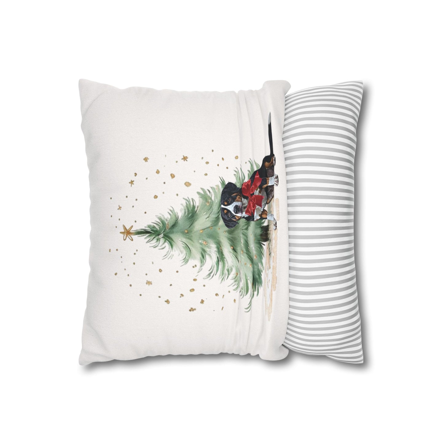 Christmas Swissy Gift Pillow Cover, Double Sided Print