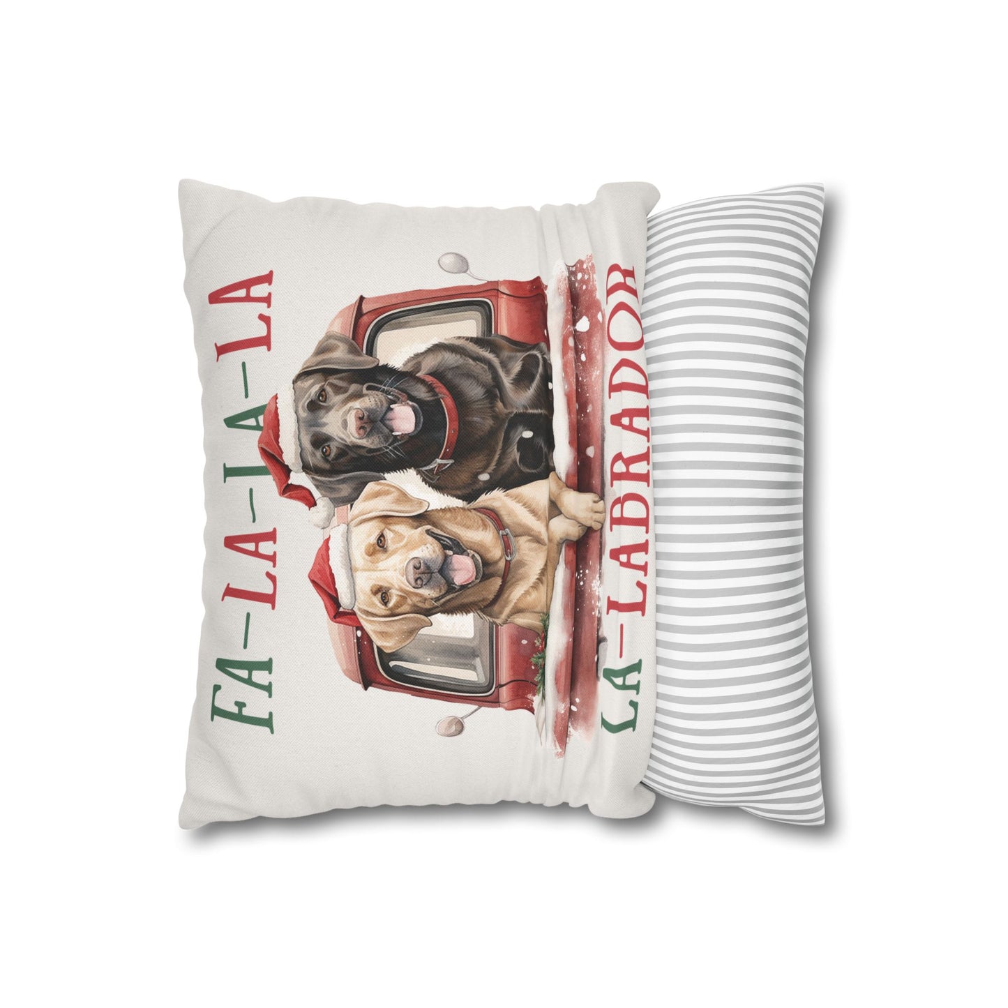 Labrador Retriever Christmas Throw Pillow Cover