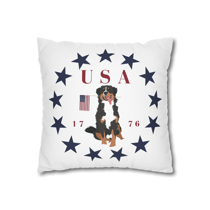 Double Sided Patriotic Bernese Mountain Dog with 2 Different Summer Graphics