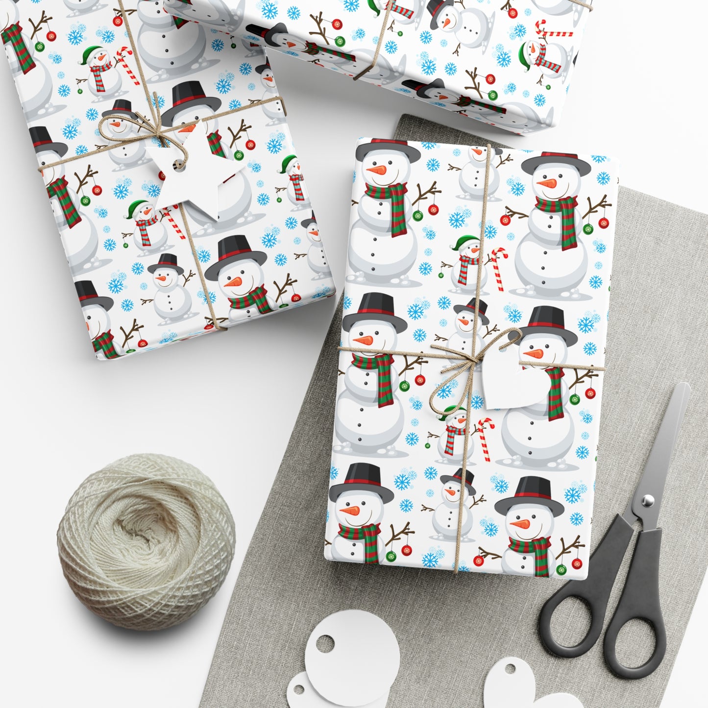 Snowman Christmas Gift Wrap, Christmas Wrapping Paper, Christmas Snow Gift Wrap, Wrapping, Christmas Gifts