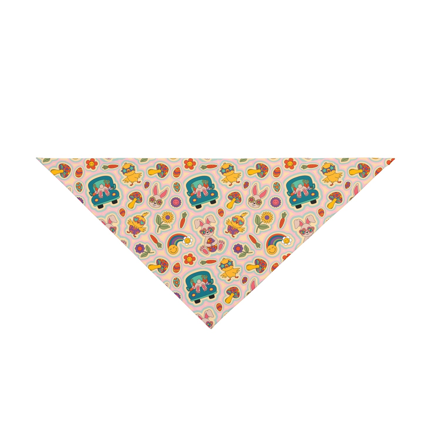 Retro 90's Easter Dog Bandana, Spring Dog Bandana