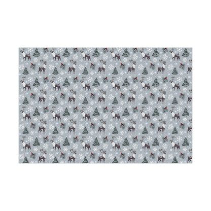Character Moose Christmas Gift Wrap, Christmas Wrapping Paper, Christmas Snow Gift Wrap, Wrapping, Christmas Gifts