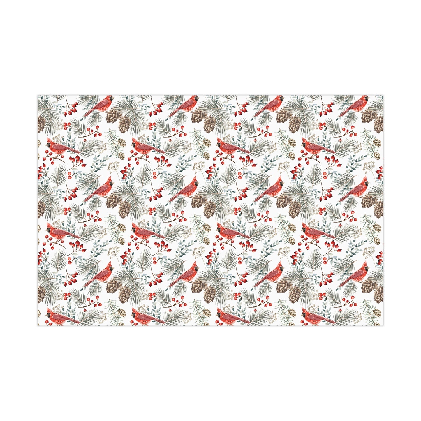 Snowy Cardinal Christmas Gift Wrap, Christmas Wrapping Paper, Christmas Snow Gift Wrap, Wrapping, Christmas Gifts