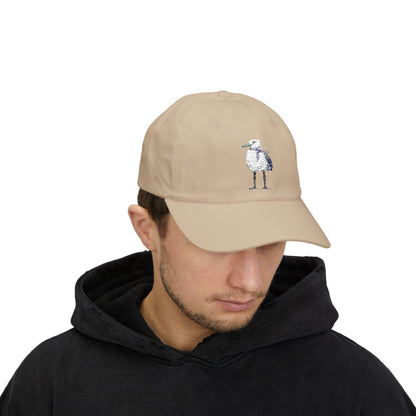 Embroidered Coastal Seagull w/ Summer Scarf Hat - Summer Capsule Collection