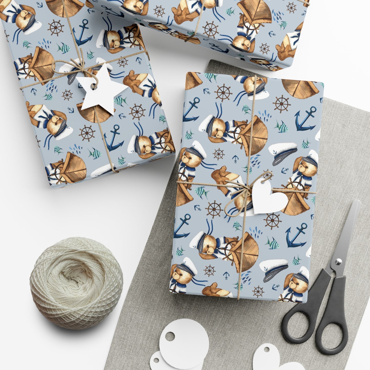 Sailor Teddy Bear Wrapping Paper