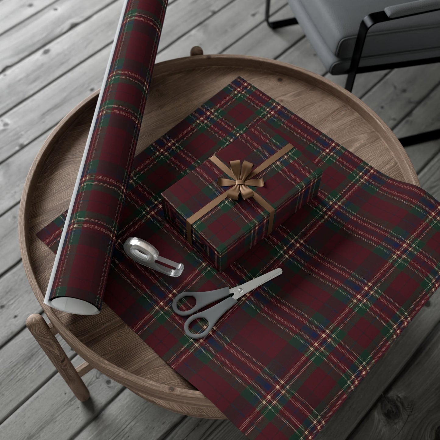 Ralph Lauren Inspired Christmas, Tartan Plaid Wrapping