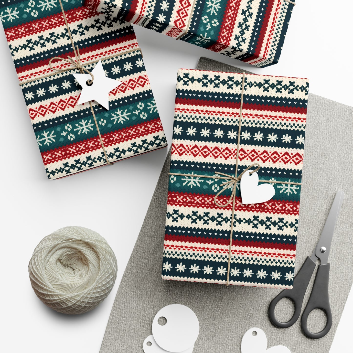 Fair Isle Christmas Gift Wrap