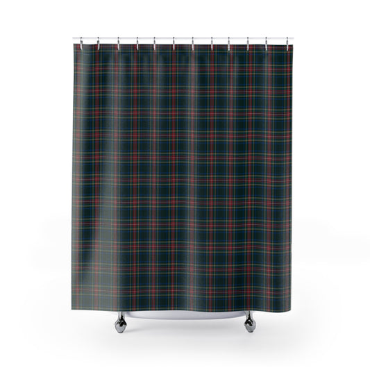 Christmas Vintage Tartan Plaid Shower Curtain, Christmas Home Decor, Holiday Home, Ralph Lauren Inspired