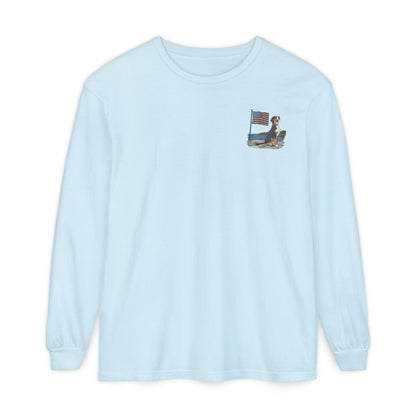 2025 New Summer Swissy Unisex *Long Sleeve* Comfort Colors Brand Shirt, Greater Swiss Mountain Dog Flag Shirt, Cartoon Swissy Character