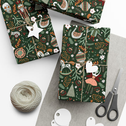 Christmas Scandinavian Nutcracker Wrapping
