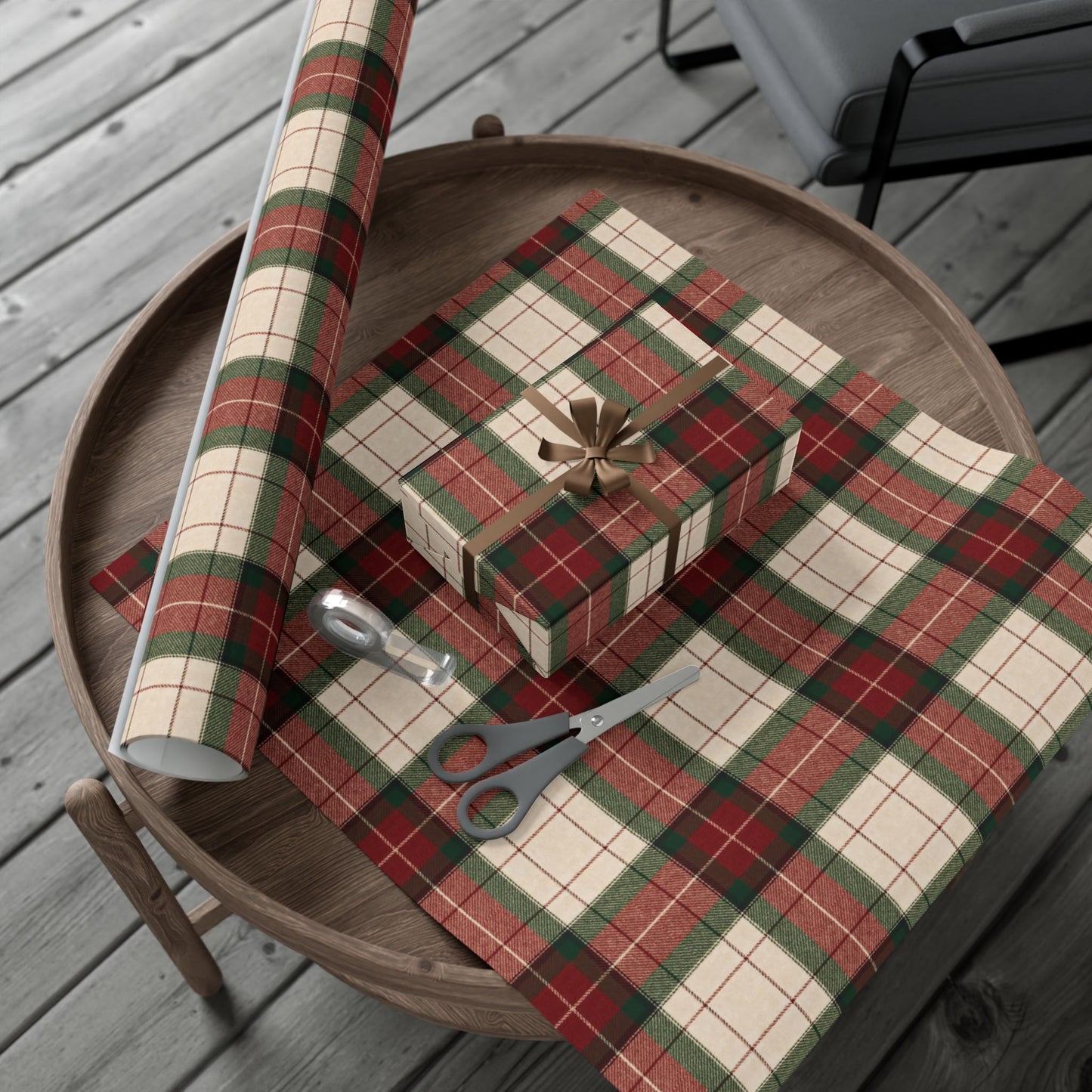 Ralph Lauren Inspired Christmas, Tartan Plaid Wrapping