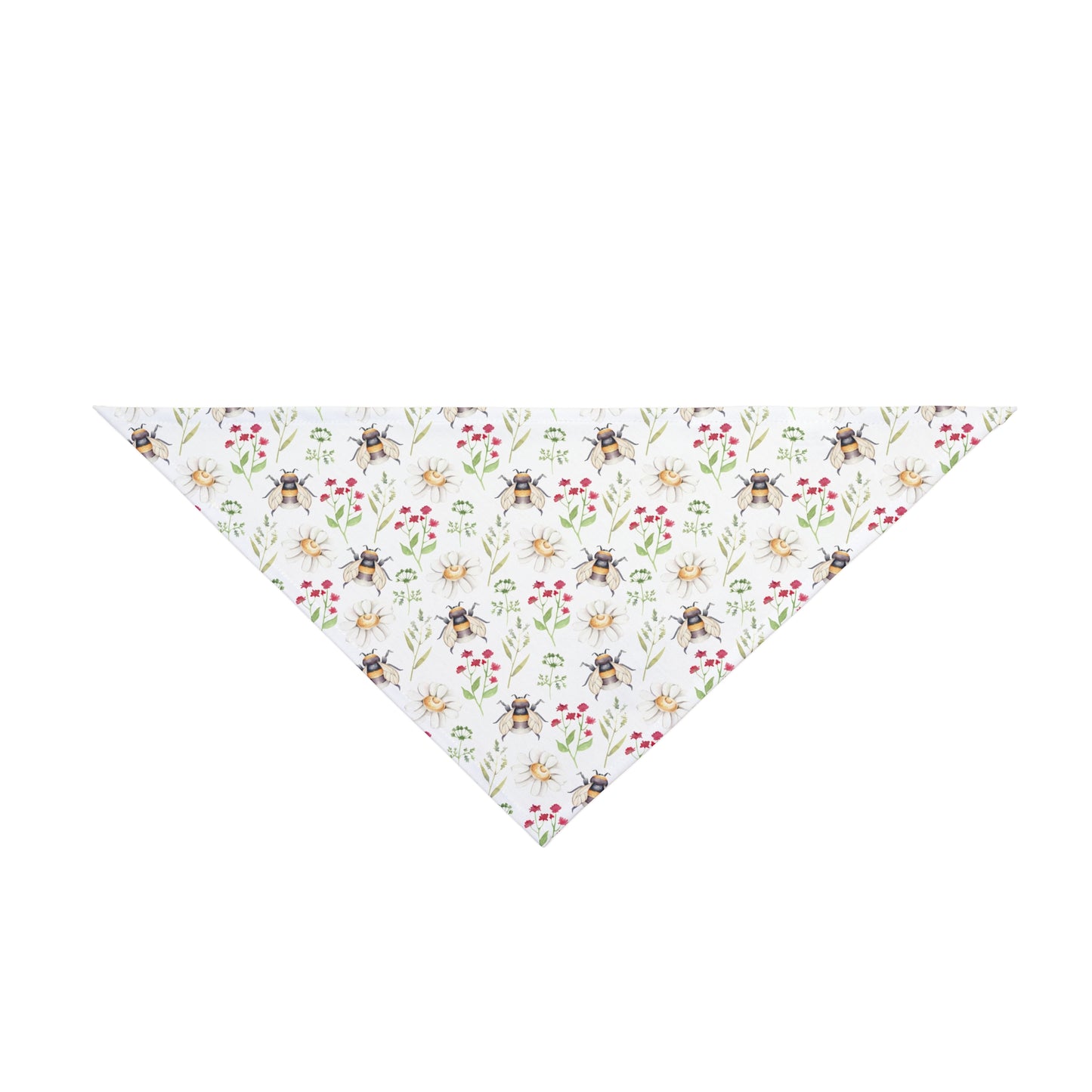 Bumble Bees and Wildflowers Dog Bandana, Spring Dog Bandana