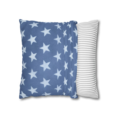 Faded Rustic Style Stars Patriotic Pillow Cover, Pairs Well W/ Our Rustic Red Striped Pillow Cover, Farmhouse Summer Decor