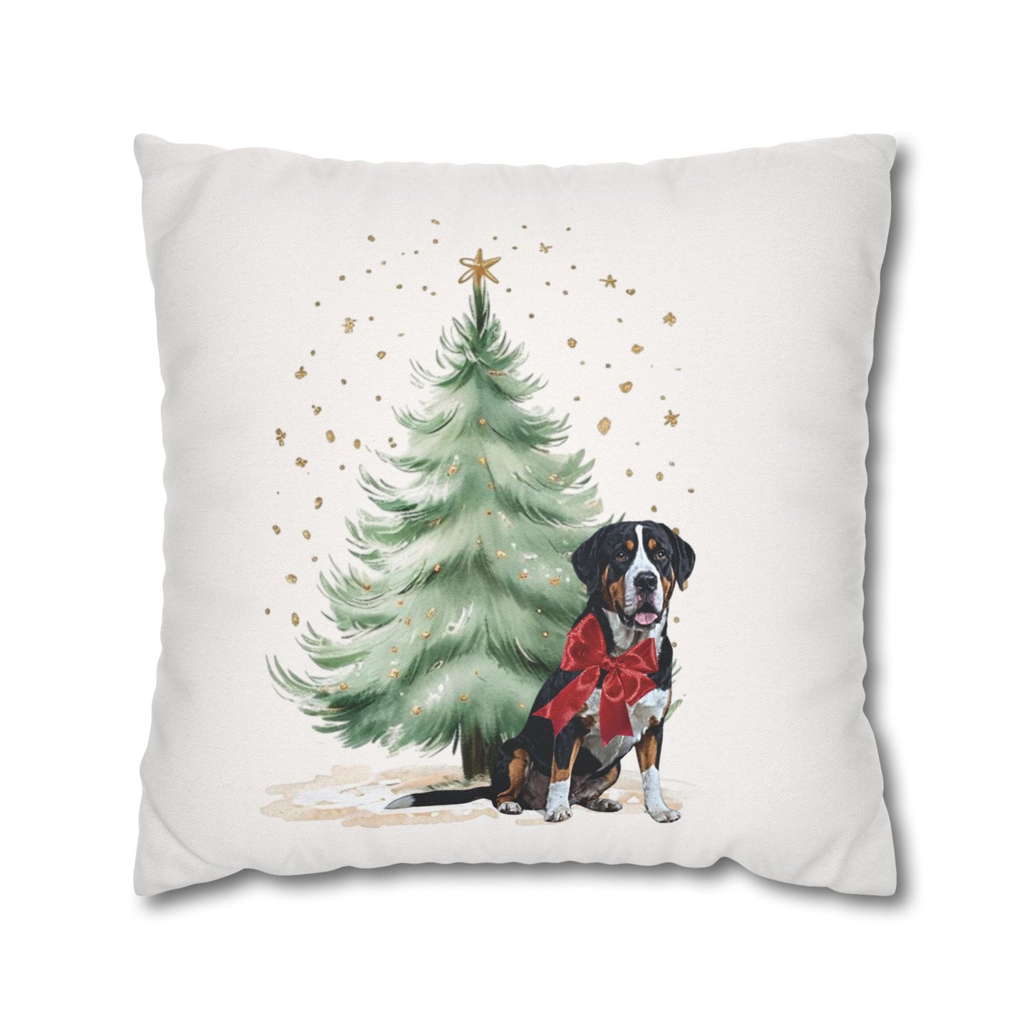 Christmas Swissy Gift Pillow Cover, Double Sided Print