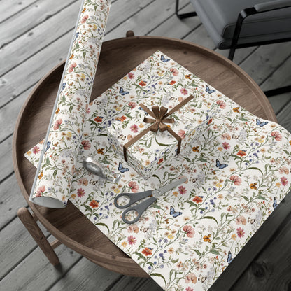 Wildflowers & Butterflies Wrapping Paper