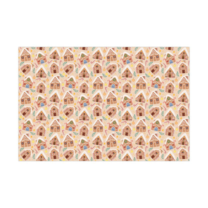 Gingerbread House Christmas Gift Wrap, Christmas Wrapping Paper, Christmas Baking Gift Wrap, Wrapping, Christmas Gifts