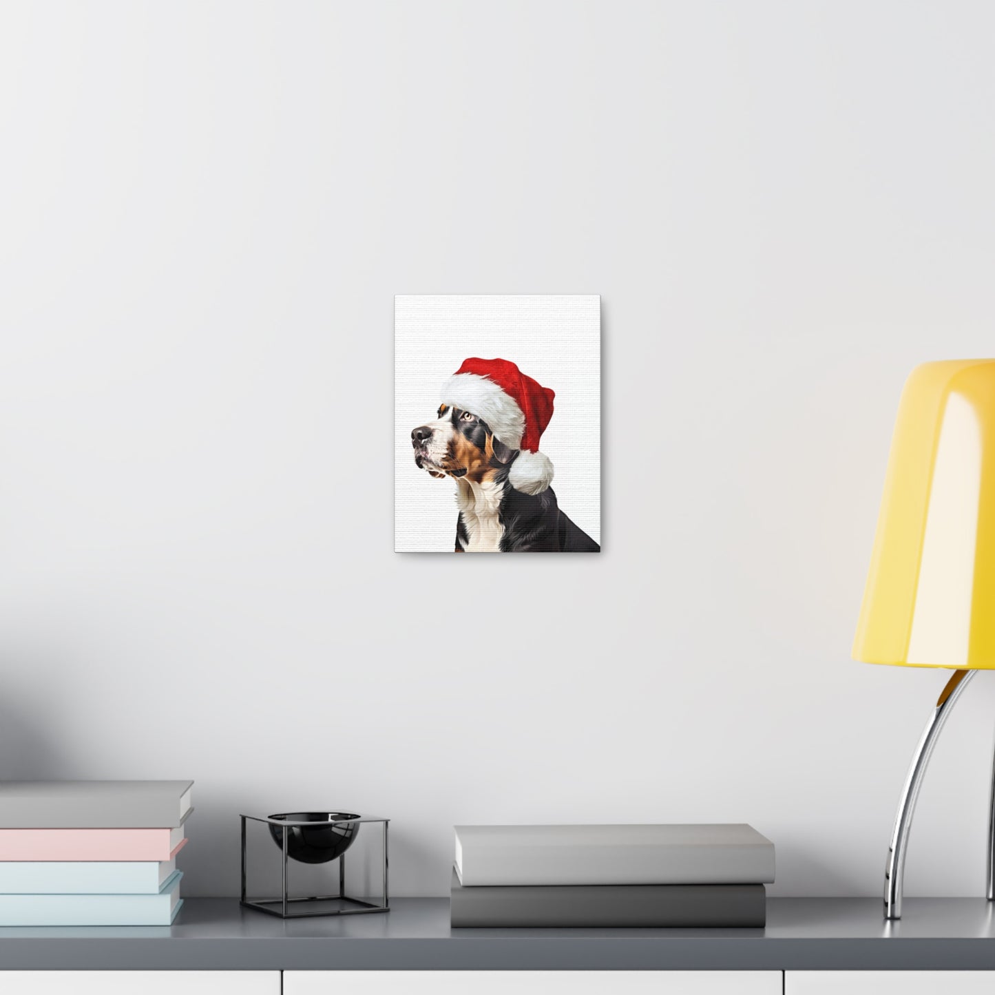 Swissy Christmas Portrait Wrapped Canvas (No Frame)