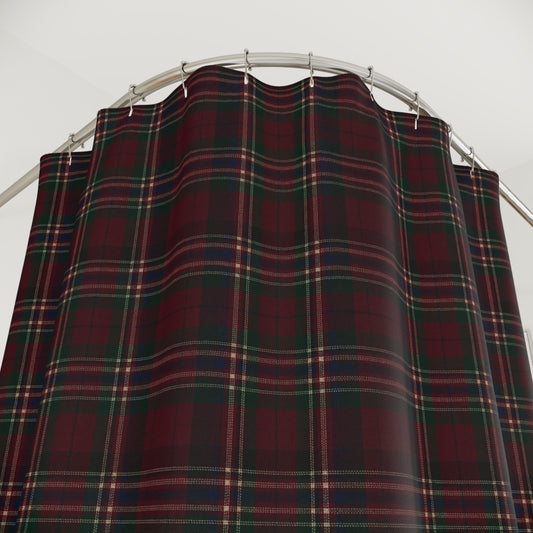 Christmas Vintage Tartan Plaid Shower Curtain, Christmas Home Decor, Holiday Home, Ralph Lauren Inspired