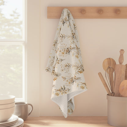 Microfiber Tea Towel - Fall Wildflower Botanical Dish Cloth