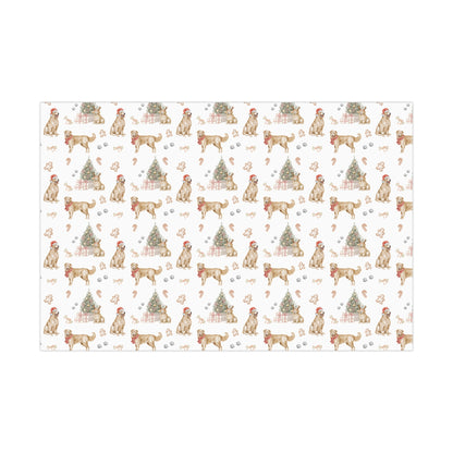 Golden Retriever Christmas Gift Wrap