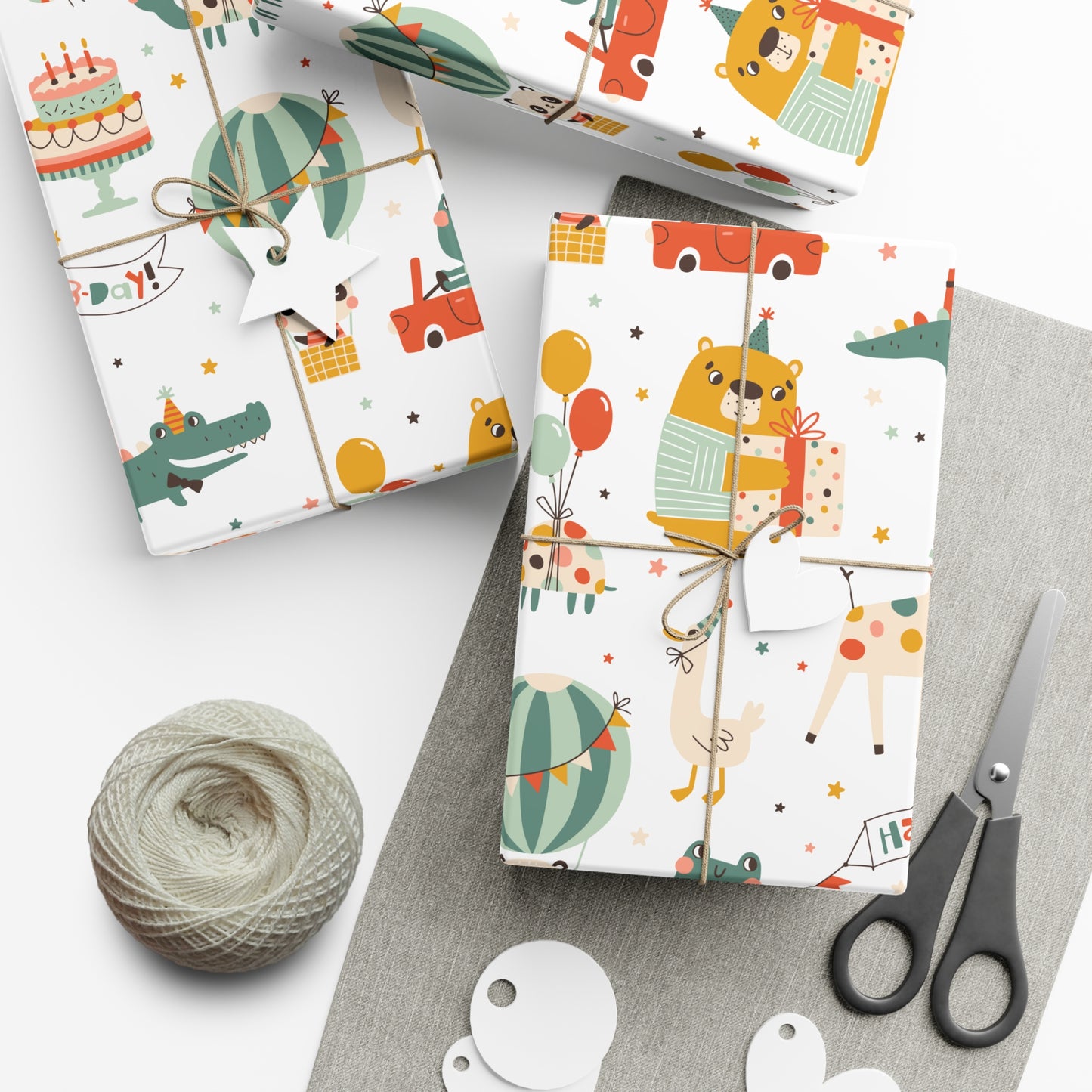 Adorable Animals Birthday Wrapping Paper