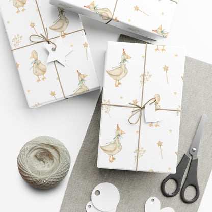Goose Birthday Baby Shower Wrapping Paper, Baby Shower Gift Wrap Roll, Birthday Gift Wrap
