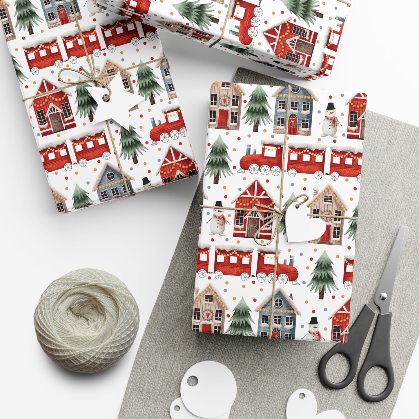 Christmas Train & Village Gift Wrap