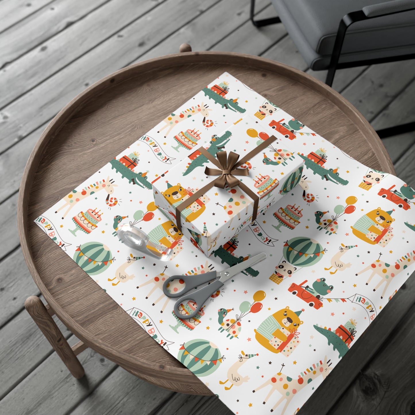 Adorable Animals Birthday Wrapping Paper