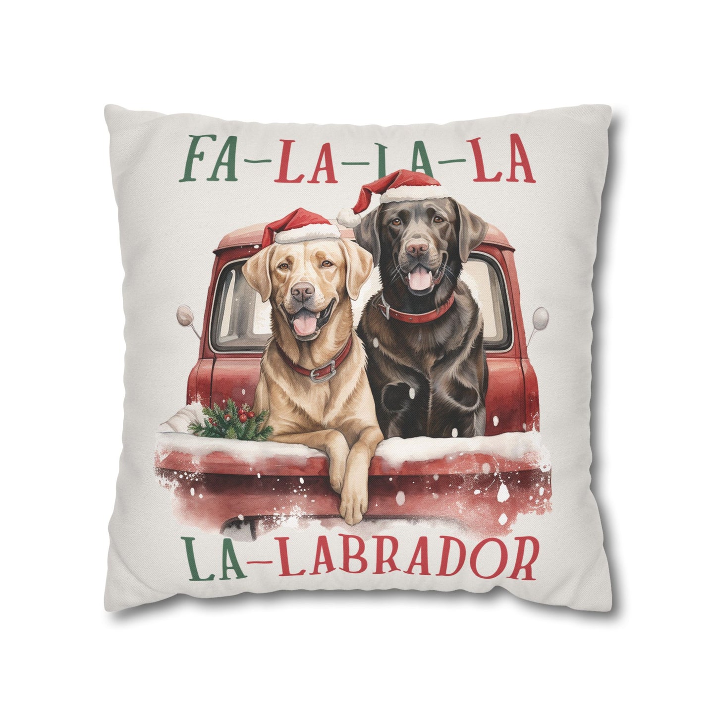 Labrador Retriever Christmas Throw Pillow Cover