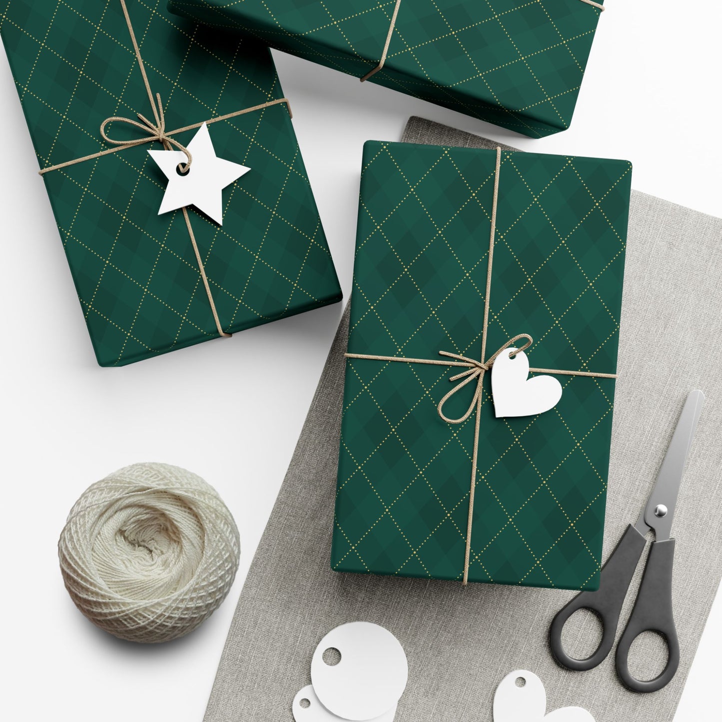Christmas Luxury Argyle Print Wrapping