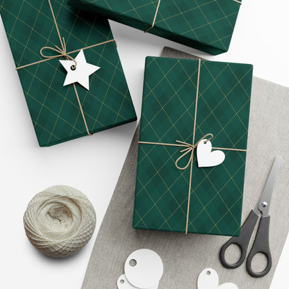 Christmas Luxury Argyle Print Wrapping