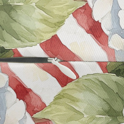 Patriotic Hydrangea Lumbar Pillow with Cover, Summer Farmhouse Decor, Double Sided Graphics
