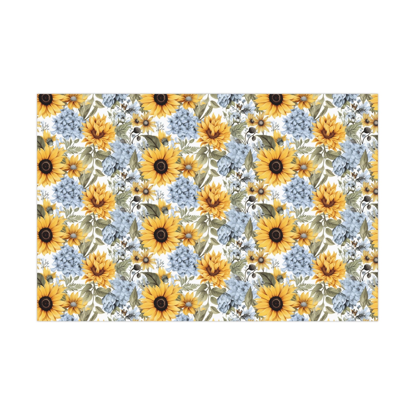 Sunflower Autumn Harvest Farmhouse Wrapping Paper, Gift Wrap